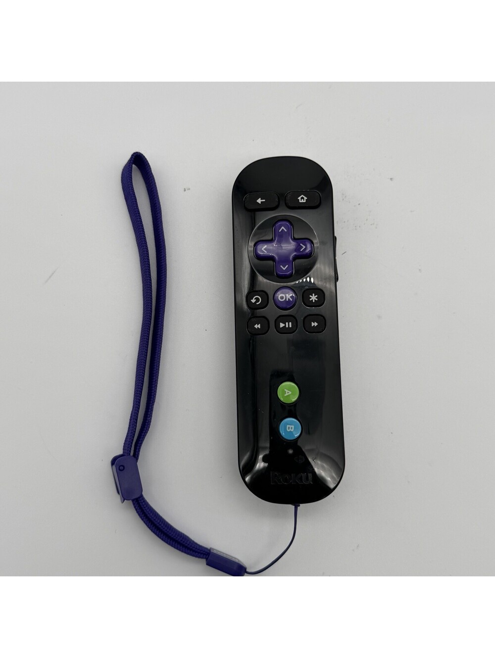 Roku RC03 Gaming Remote Control Motion Black w/ Wrist Strap Tested Working